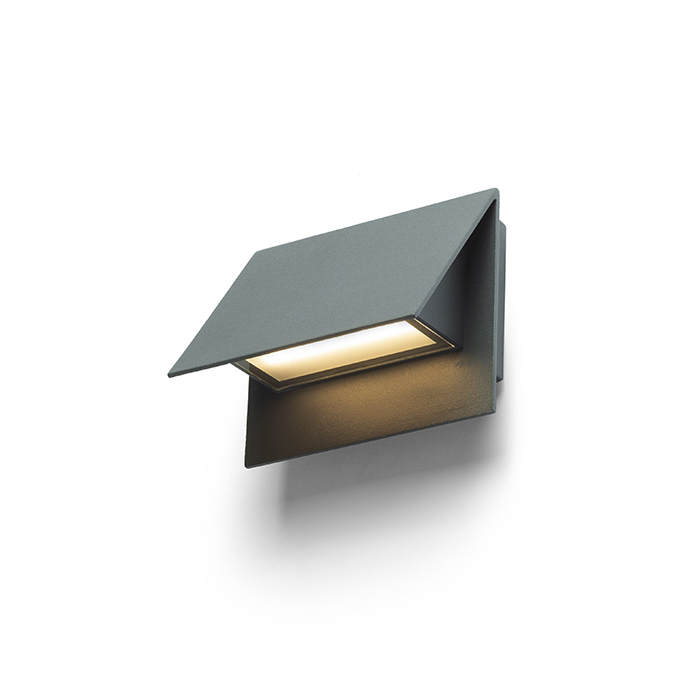 Lampa de exterior din aluminiu cu LED incorporat pentru iluminare in jos, GERI de perete antracit 230V 5W IP54 3000K