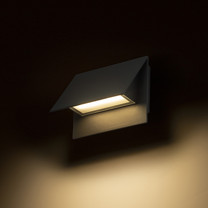 Lampa de exterior din aluminiu cu LED incorporat pentru iluminare in jos, GERI de perete antracit 230V 5W IP54 3000K