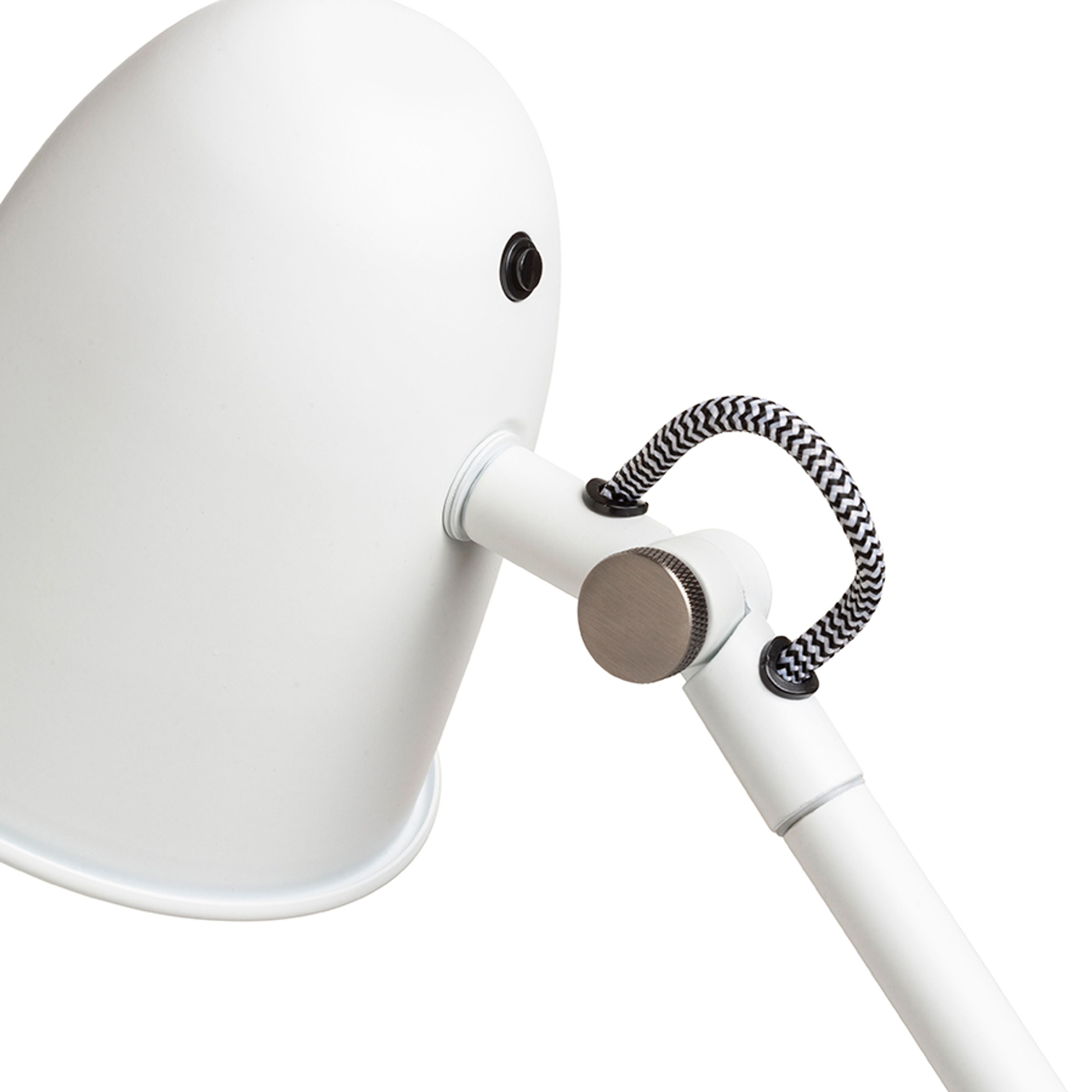 Lampă de masa cu doua brațe reglabile pentru surse LED cu soclu E14, DANNY de masă alb nichel mat 230V 5W