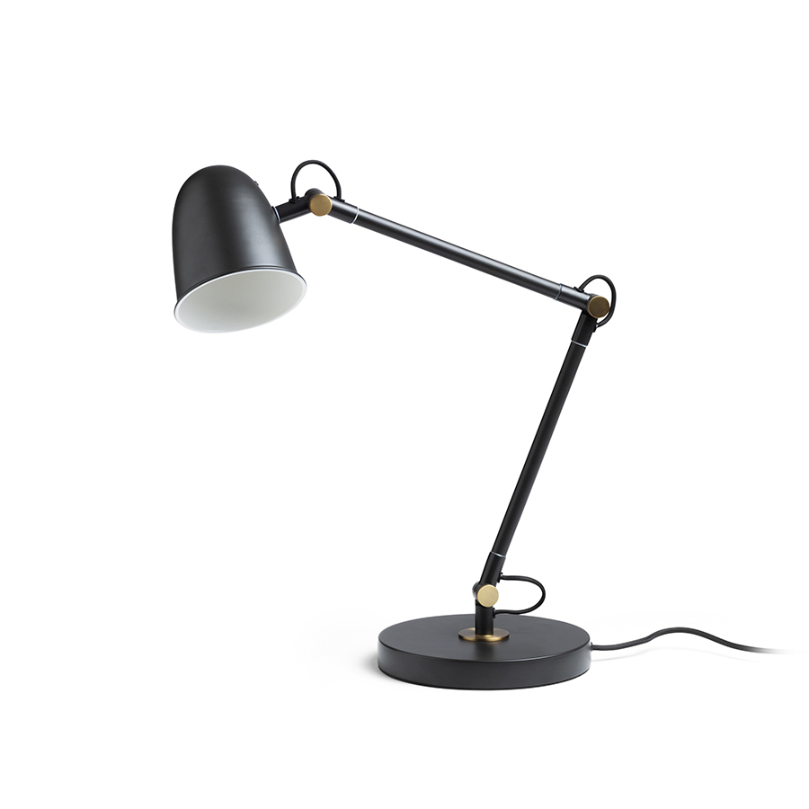 Lampă de masa cu doua brațe reglabile pentru surse LED cu soclu E14, DANNY de masă alb nichel mat 230V 5W
