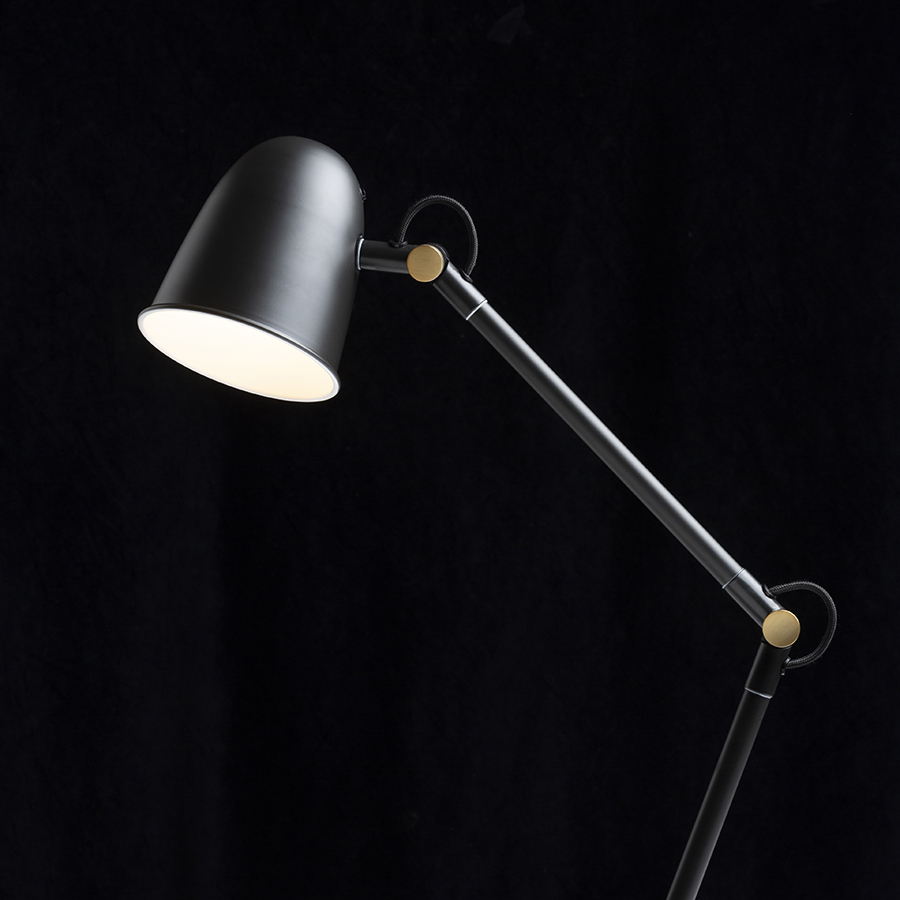 Lampă de masa cu doua brațe reglabile pentru surse LED cu soclu E14, DANNY de masă alb nichel mat 230V 5W