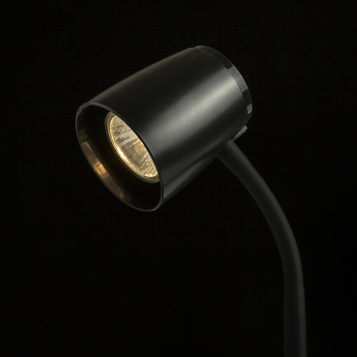 Lampă de masă direcțional din plastic pentru surse de lumină LED GU10, JOLI negru 230V 10W