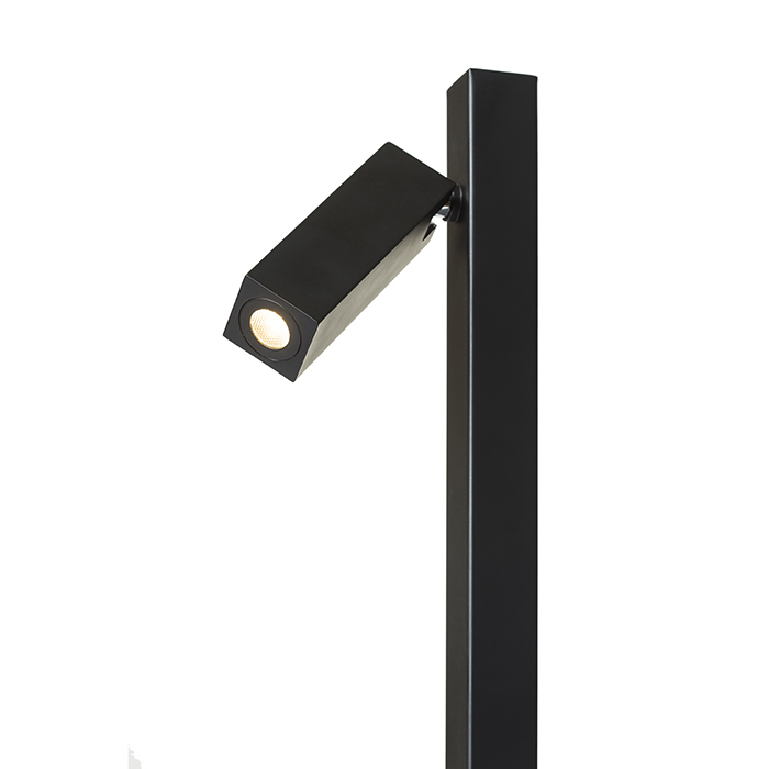 Lampă de masă în design pătrat cu un reflector LED reglabil, FADO negru 230V 3W 45° 3000K