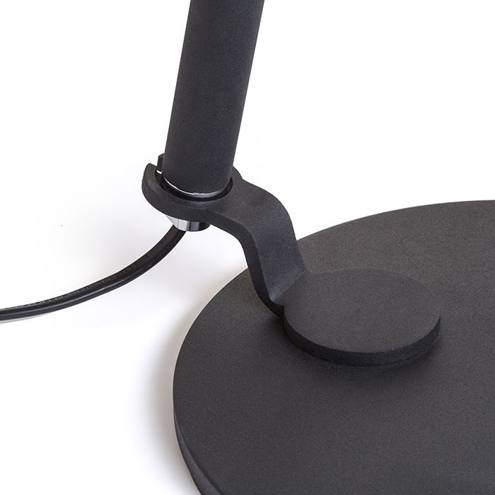 Lampă de masă în finisaj crom negru și abajur textil cu reglare telescopică pentru a regla, RITZY 230V LED E27 15W