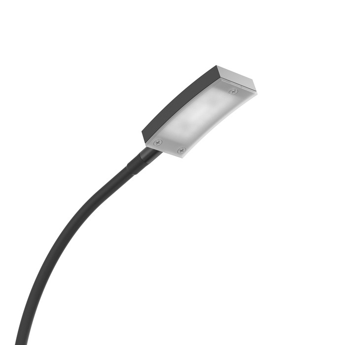 Lampă de masă LED pe gât flexibil cu comutator pe suport și cap dreptunghiular pentru dispersie, FRISCO T negru 230V 4.2W 120° 3000K