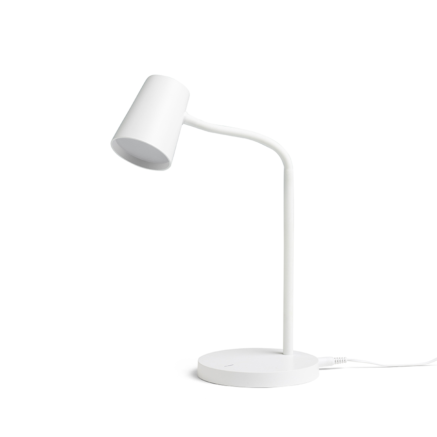Lampă LED de masa cu abajur conic si gât flexibil, VERINA de masă alb 230V 4.5W 100° 3000K