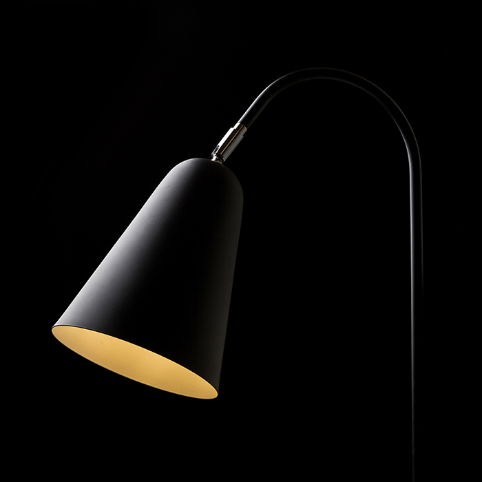 Lampă de masă metalică cu articulație, pentru bec cu soclu E27, GARBO negru crom 230V LED 15W