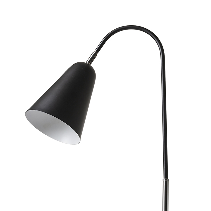 Lampă de masă metalică cu articulație, pentru bec cu soclu E27, GARBO negru crom 230V LED 15W