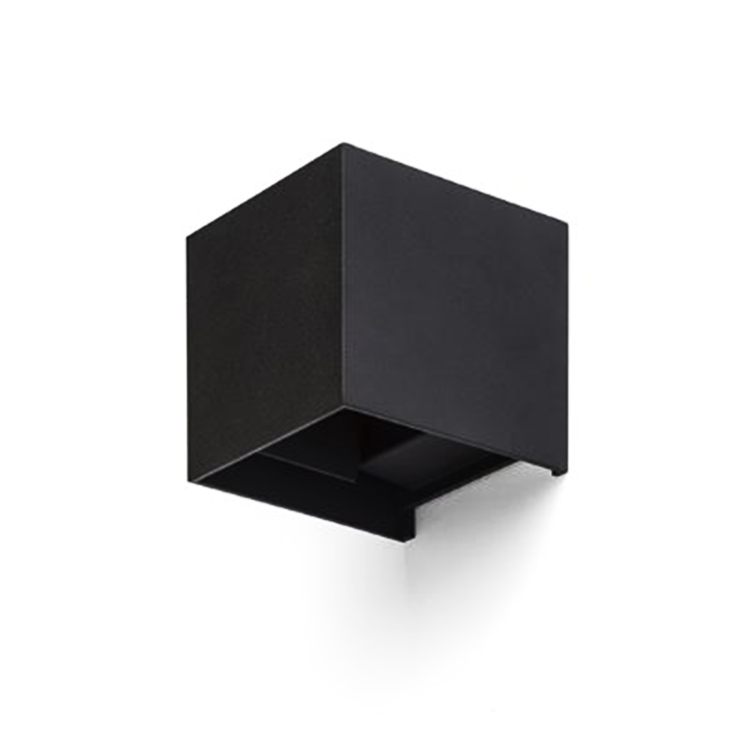 Lampa de perete cu LED integrat pentru iluminare SUS / JOS care are doua lame metalice pentru, TITO SQ DIMM alb 230V 2x3W IP65 3000K