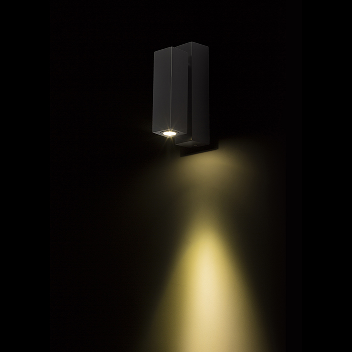 Lampă de perete în design pătrat cu un reflector LED reglabil, FADO I negru 230V 3W 45° 4000K
