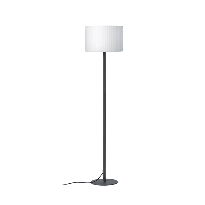 Lampă de podea cu abajur din plastic, BOSANNA 150 antracit satinată PE 230V LED E27 15W IP65