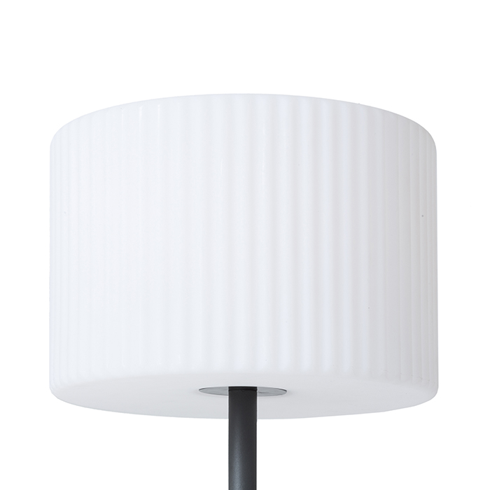 Lampă de podea cu abajur din plastic, BOSANNA 150 antracit satinată PE 230V LED E27 15W IP65