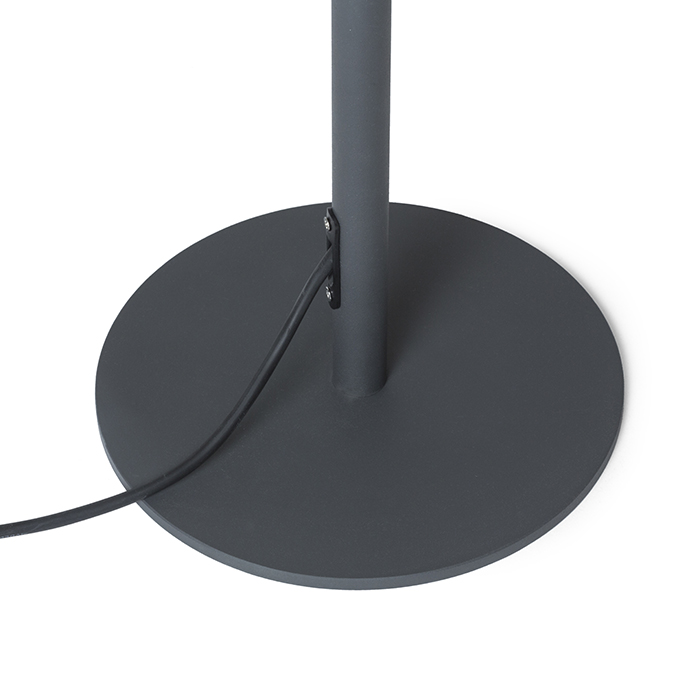 Lampă de podea cu abajur din plastic, BOSANNA 150 antracit satinată PE 230V LED E27 15W IP65