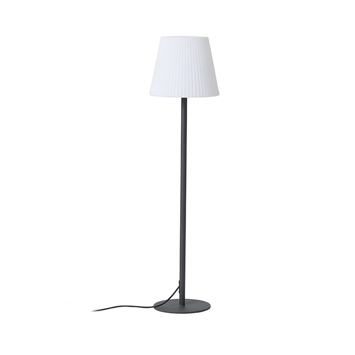 Lampă de podea cu abajur din plastic, BOSANOVA 120 antracit satinată PE 230V LED E27 15W IP65