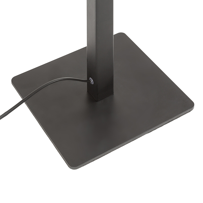 Lampă de podea în design pătrat cu două LED reflectoare reglabile, FADO negru 230V 2x3W 45° 3000K