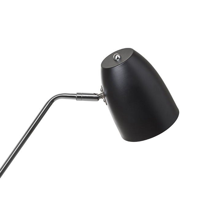Lampă de podea pentru bec E27, PRAGMA negru crom 230V LED 11W
