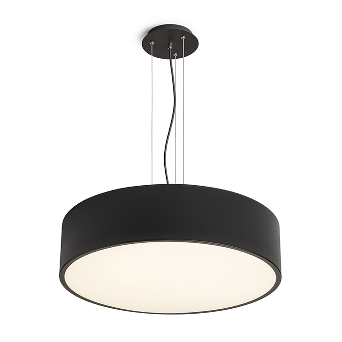Lampă de tavan cu sursă de lumină LED încorporată și cadru din aluminiu lăcuit, MEZZO 40 DIMM de negru 230V 30W 3000K