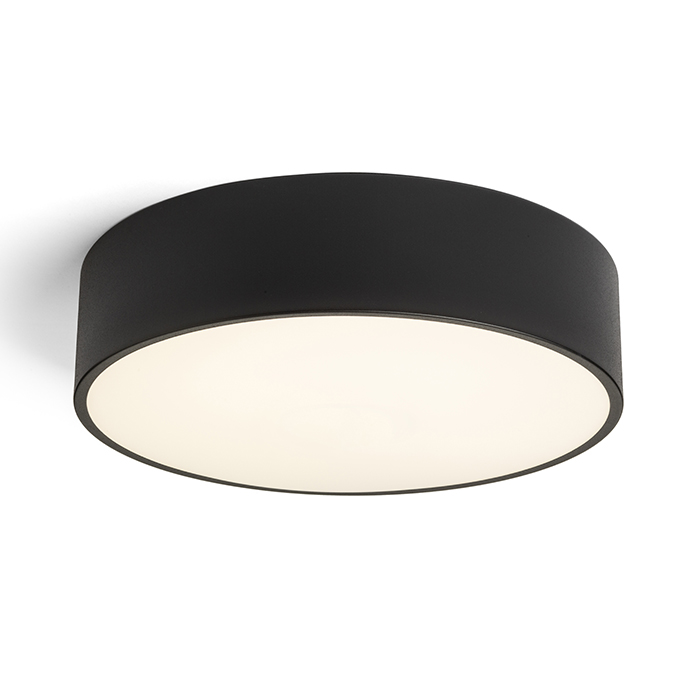 Lampă de tavan cu sursă de lumină LED încorporată și cadru din aluminiu lăcuit, MEZZO 40 DIMM de negru 230V 30W 3000K