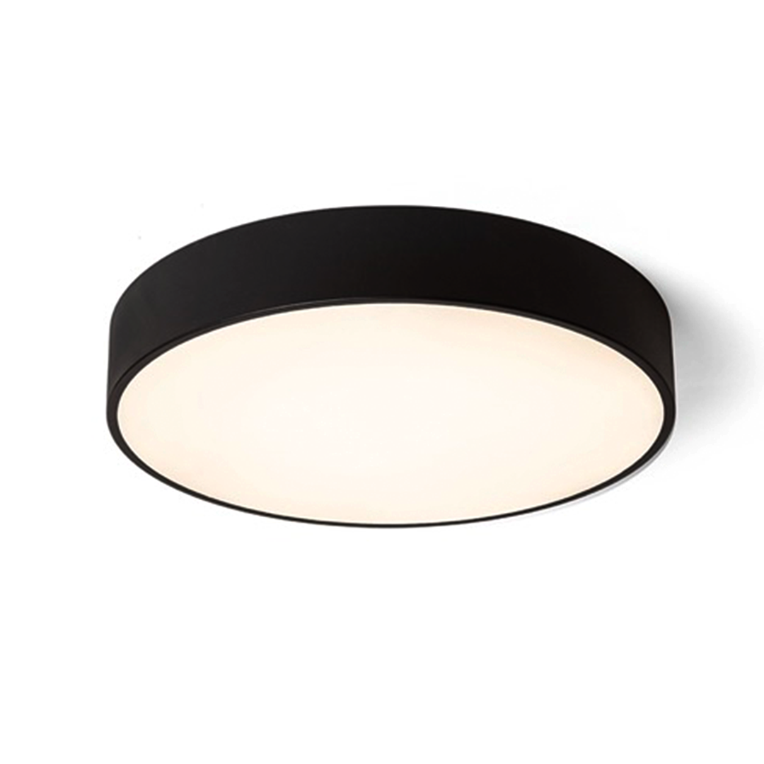 Lampă de tavan cu sursă de lumină LED încorporată și cadru din aluminiu lăcuit, MEZZO 60 DIMM de negru 230V 60W 3000K