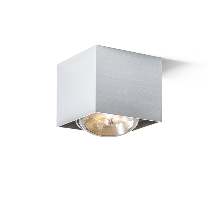 Lampă de tavan din aluminiu pentru surse de lumină cu halogen care poate fi înclinată în două axe, DEAN I 230V/12V G53 50W