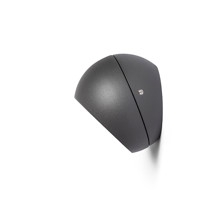 Lampă de tavan rotunjită cu LED încorporat și iluminare descendentă, SIV montat pe suprafață antracit 230V 6W 120° IP54 3000K