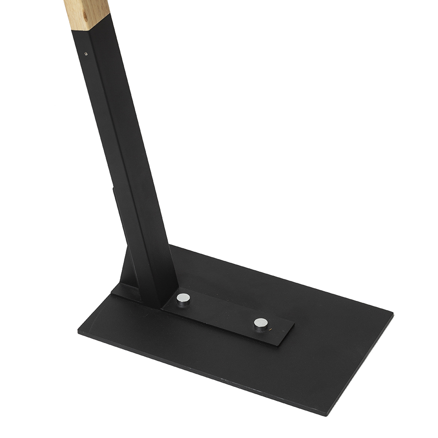 Lampă decorativă masivă pentru interioare spațioase, DANTE de podea negru lemn 230V LED E27 15W