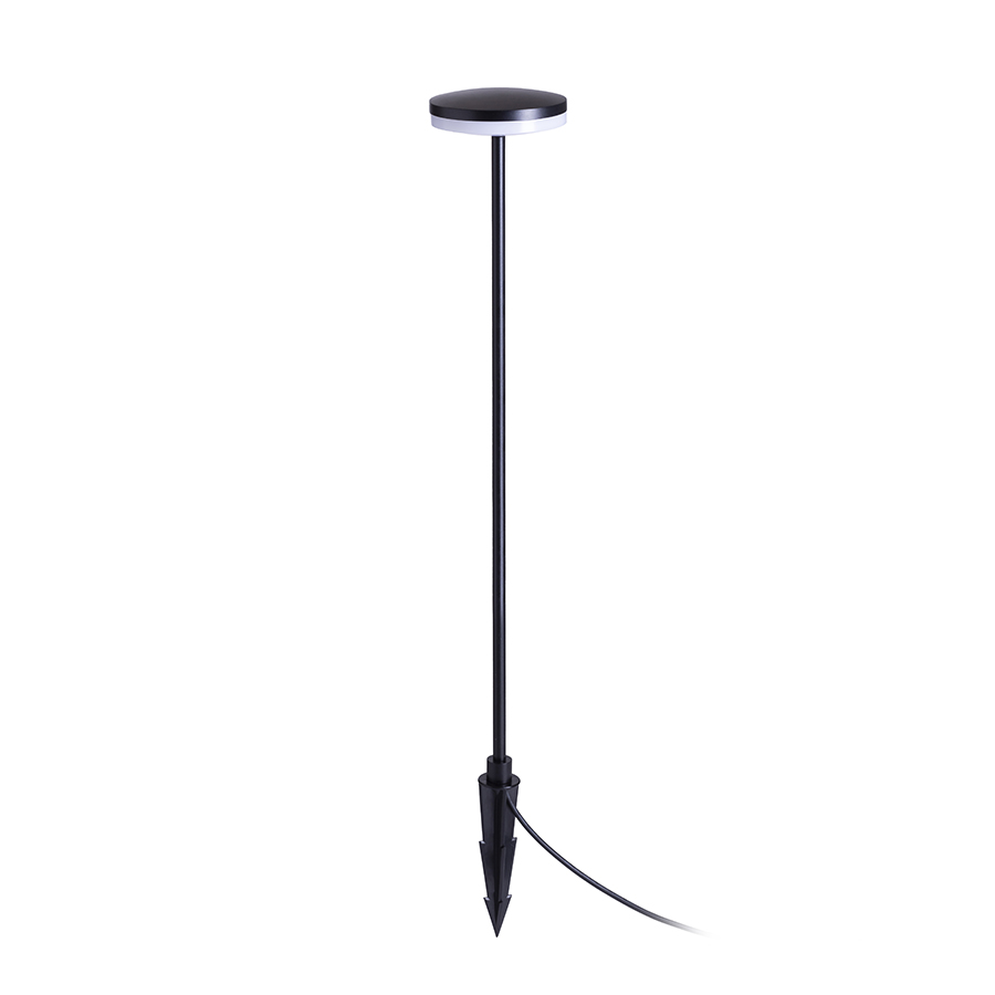 Lumina LED pe un vârf pentru gradini, cu iluminare in jos si laterala, SEMPLICE 80 de podea / cu negru acrilică mată 230V 12W IP54 3000K