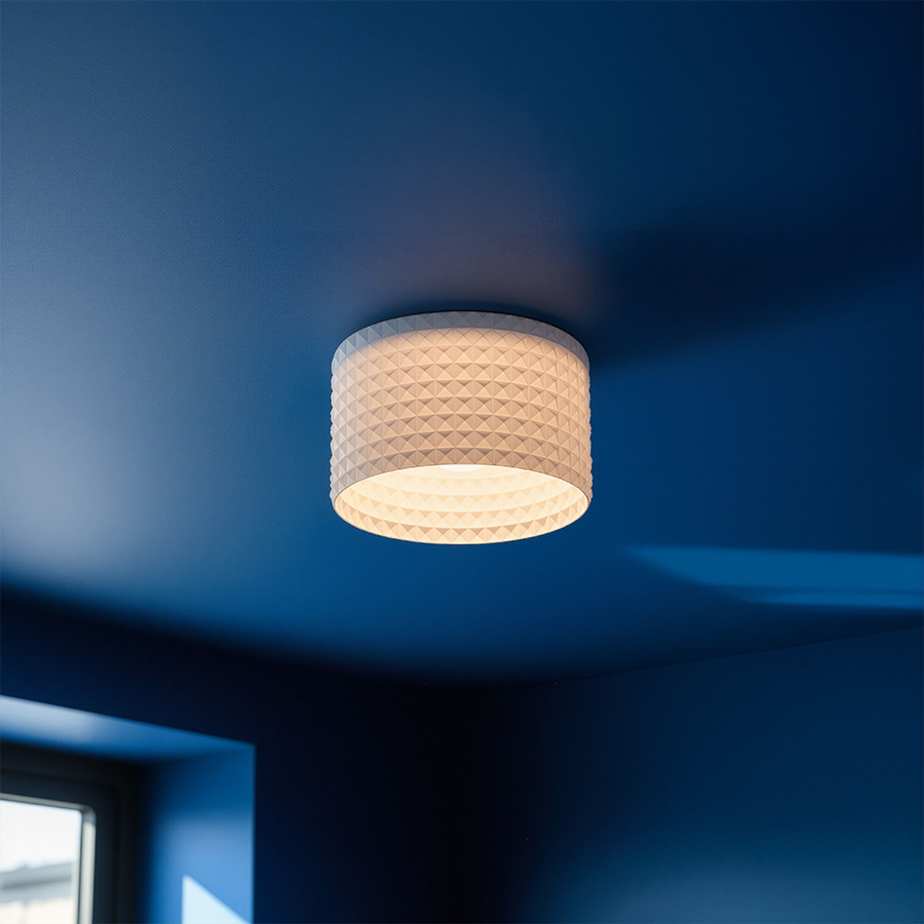 O lampă cu LED incastrat pentru un tavan din gips-carton cu adancime redusa si abajur decorativ, MARENGA RD3 60 încastrat alb Eco PLA 230V 6W 3000K