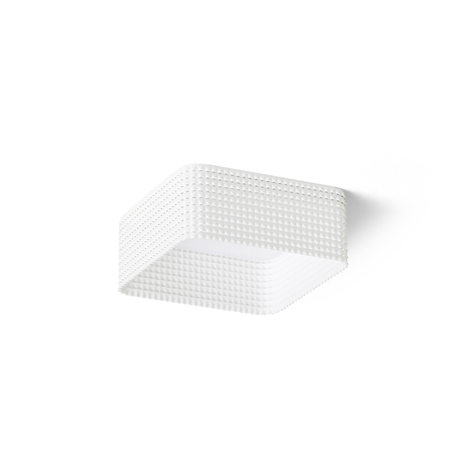 O lampă cu LED incastrat pentru un tavan din gips-carton cu adancime redusa si abajur decorativ, MARENGA SQB1 40 încastrat alb Eco PLA 230V 6W 3000K