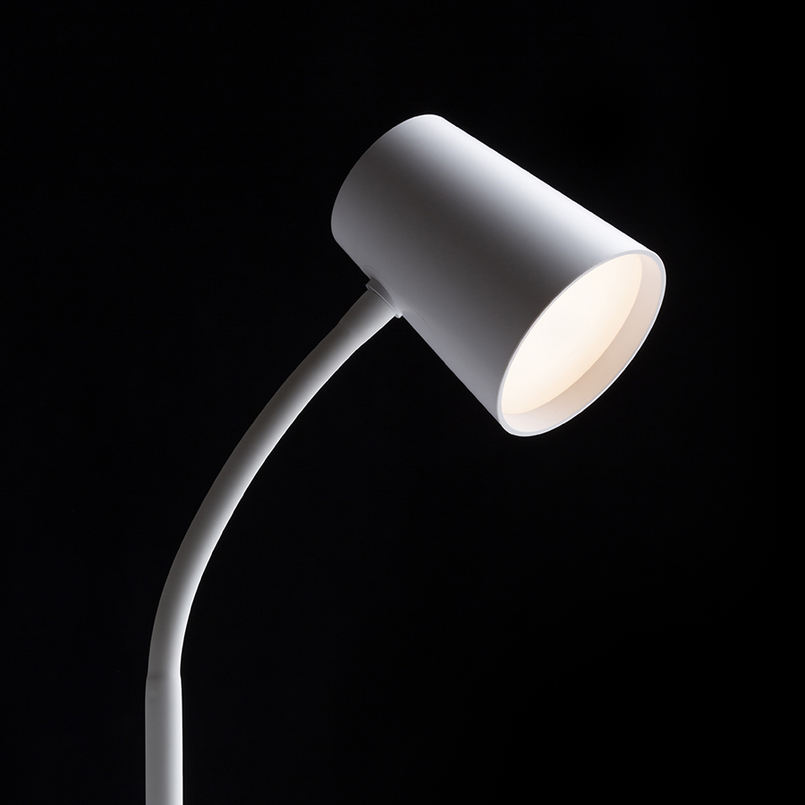Lampă LED de masa cu abajur conic si gât flexibil, VERINA de masă negru 230V 4.5W 100° 3000K