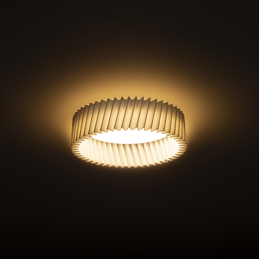 O lampă cu LED incastrat pentru un tavan din gips-carton cu adancime redusa si abajur decorativ, MARENGA RW1 30 încastrat alb Eco PLA 230V 6W 3000K