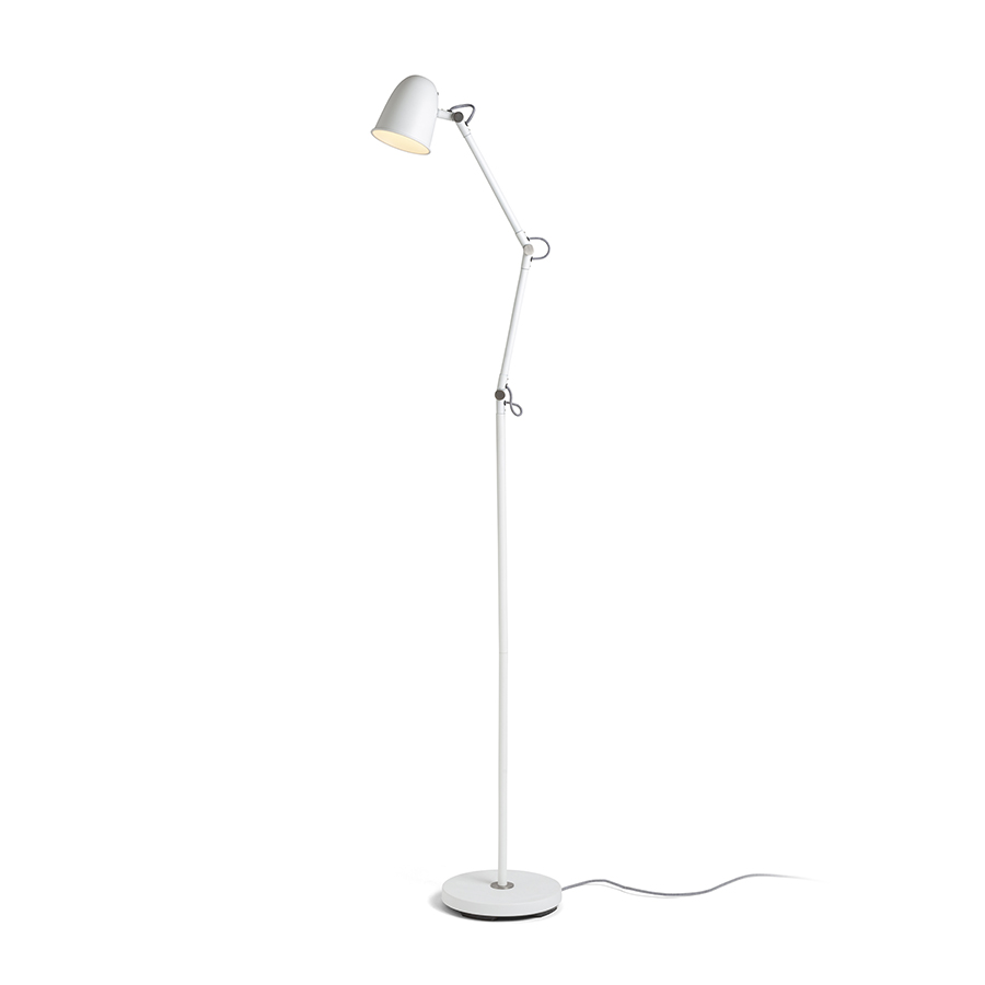 Lampă de podea cu doua brațe reglabile pentru surse LED cu soclu E14, DANNY negru alamă 230V 5W