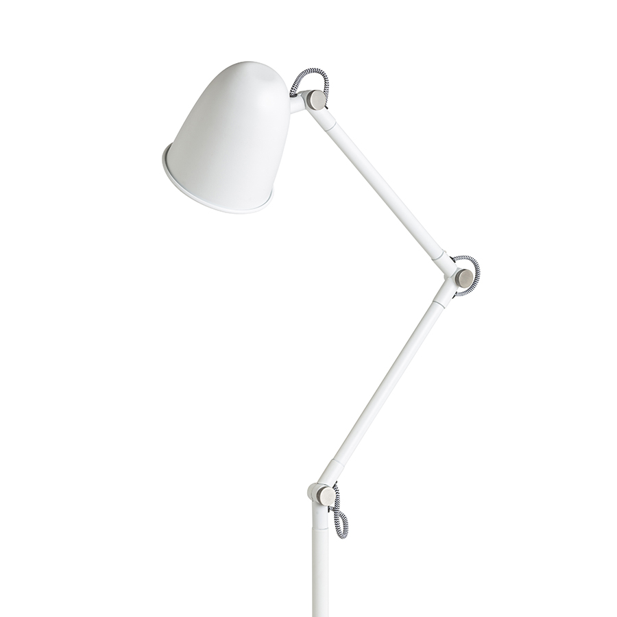 Lampă de podea cu doua brațe reglabile pentru surse LED cu soclu E14, DANNY negru alamă 230V 5W