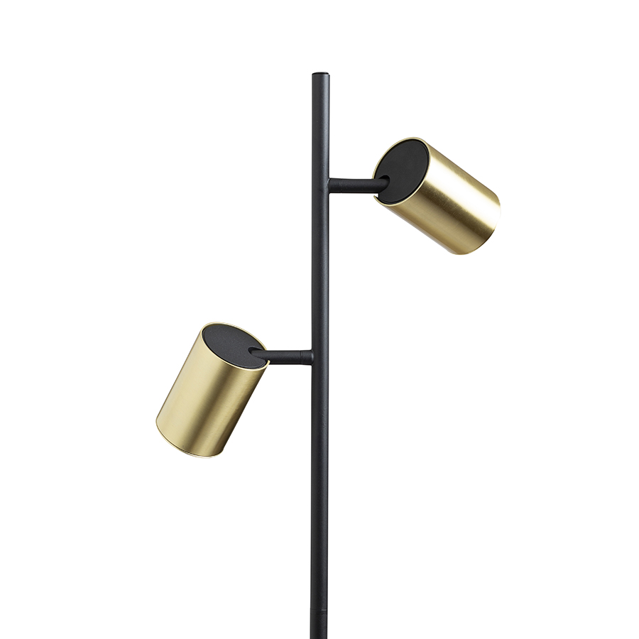 Lampa de podea cu doua spoturi reglabile pentru surse de lumina LED GU10, FLYNN II alb 230V 2x9W