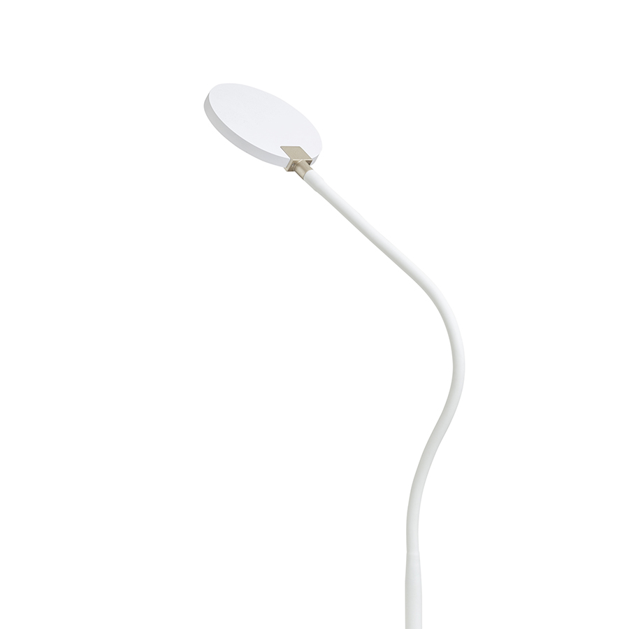 Aplica cu LED-uri cu gât flexibil si reflector circular care include un difuzor laptos pentru o, CELESTE DIMM de podea negru 230V LED 5W 100° 3000K