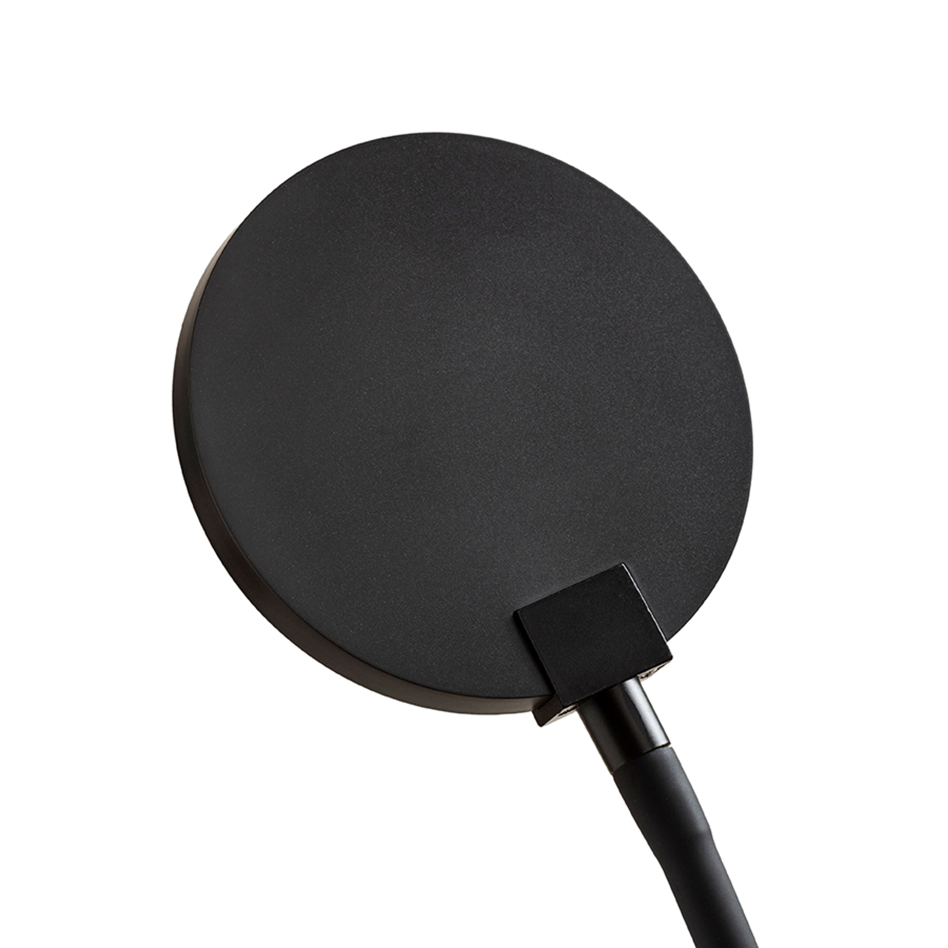 Aplica cu LED-uri cu gât flexibil si reflector circular care include un difuzor laptos pentru o, CELESTE DIMM de podea negru 230V LED 5W 100° 3000K