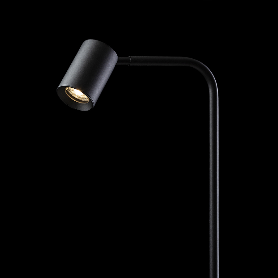 Lampa de podea cu reflector pivotant pentru surse de lumina LED GU10, FLYNN I alb 230V 9W