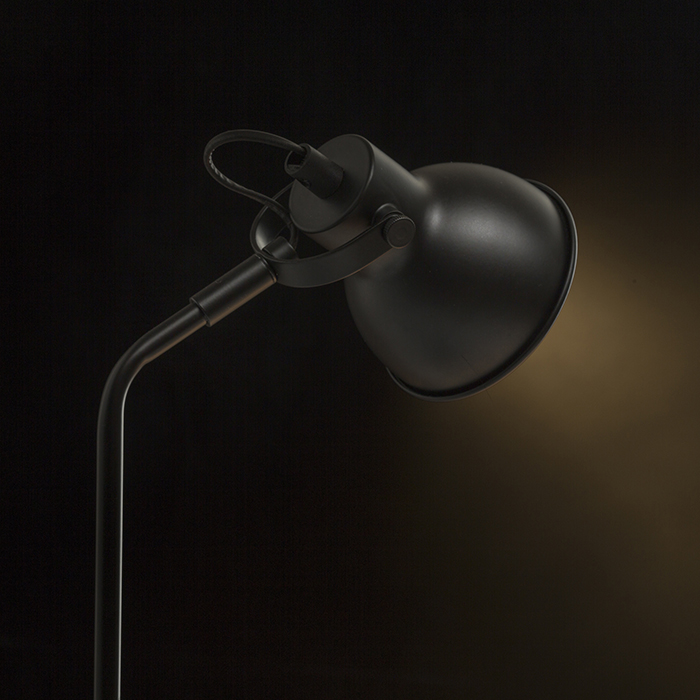 Lampă retro de masă pentru sursă economică GU10, ROSITA negru/auriu 230V LED 9W