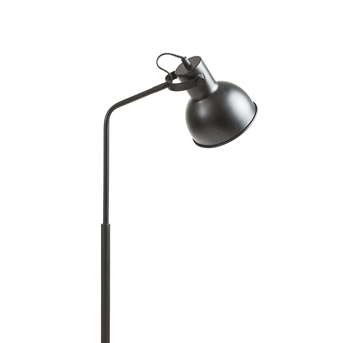 Lampă retro de podea pentru sursă economică E27, ROSITA negru/auriu 230V LED 11W