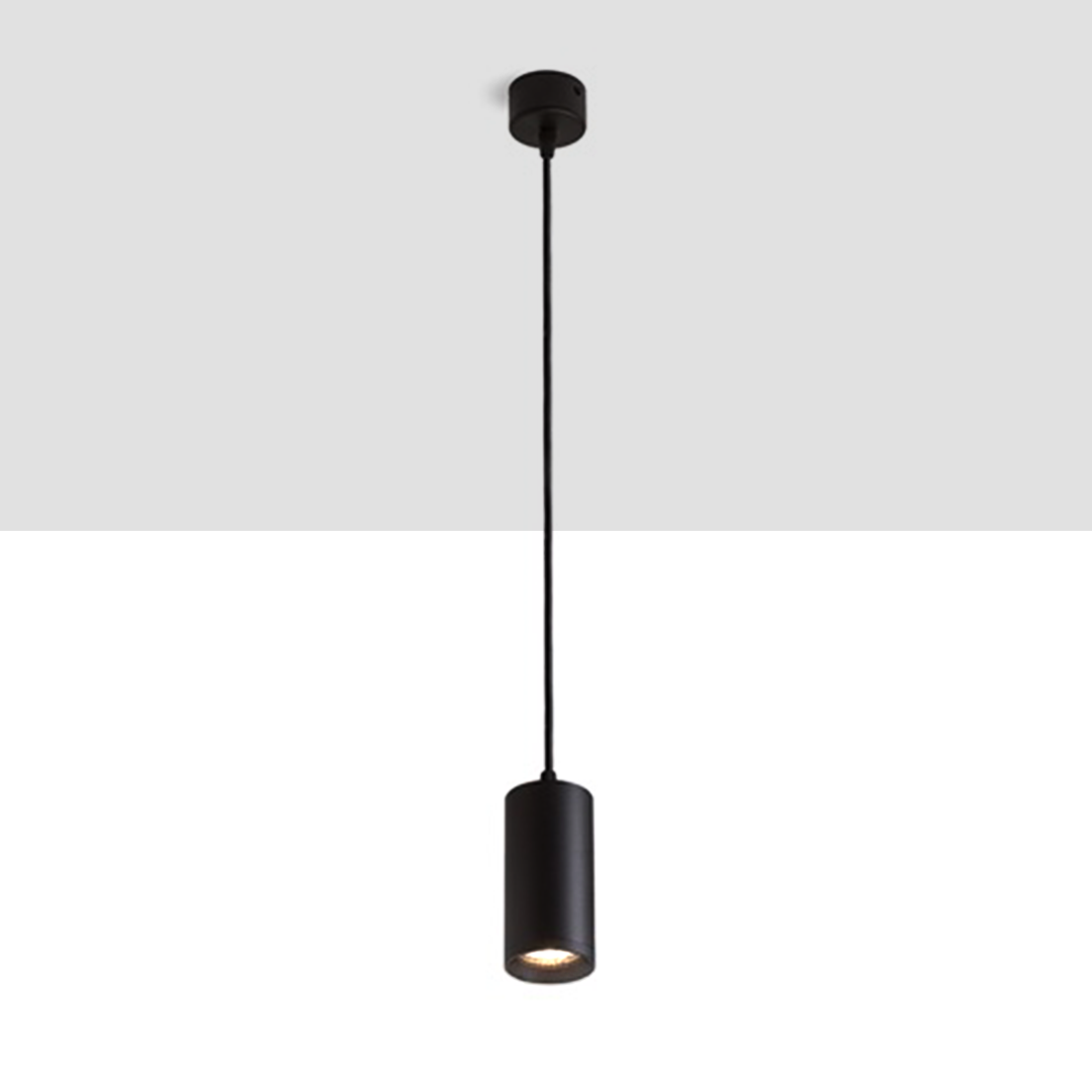 Lampă suspendată cilindrică minimalistă pentru surse de lumină GU10 pe o bază rotundă, BELENOS alb 230V LED 9W
