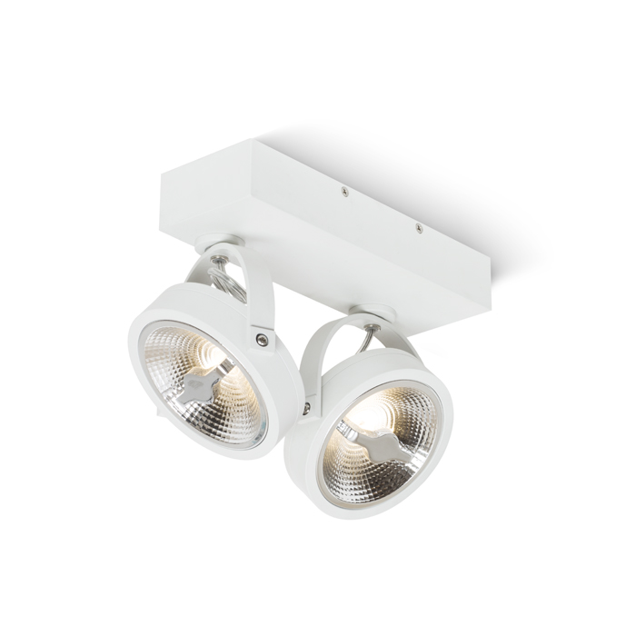 Lămpi de perete / tavan cu reflectoare direcționale și gradare TRIAC, KELLY LED II DIMM alb 230V 2x12W 24° 3000K