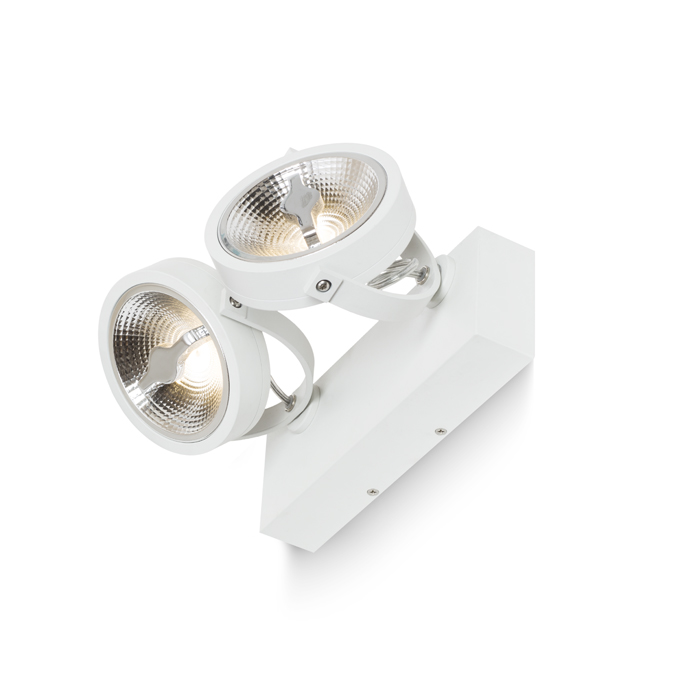 Lămpi de perete / tavan cu reflectoare direcționale și gradare TRIAC, KELLY LED II DIMM alb 230V 2x12W 24° 3000K