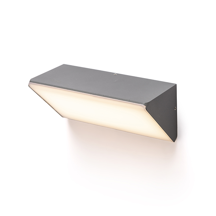 LED corp de iluminat potrivit pentru iluminare de terasă or spaţiu în fața la casă, ANDANTE de perete antracit acrilică mată 230V 21W IP65 3000K