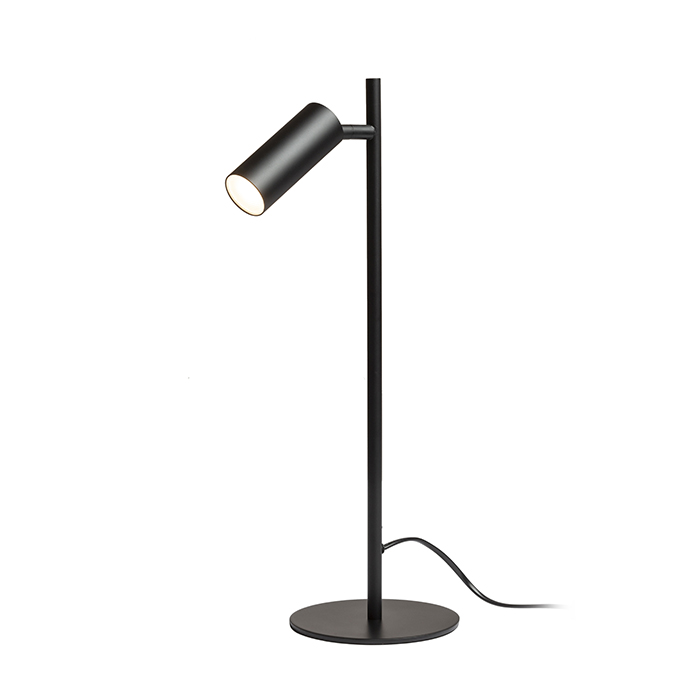 LED lampă pentru masă cu un reflector cilindric deplasabil, TAPIO de negru 230V 4.5W 3000K