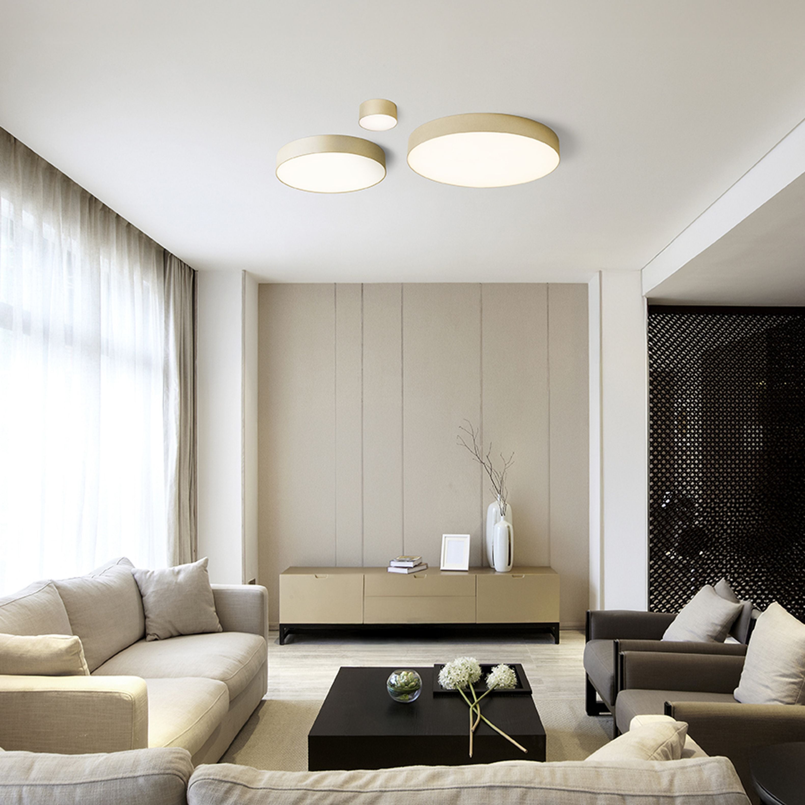 LED lumină de tavan circulară cu un cadru minimalist, LARISA R 12 de pearl aur 230V 10W 3000K
