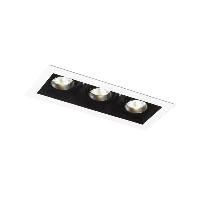 Led lumină dreptunghiulară încastrată pentru gips-carton, BONDY III alb 230V 3x7W 24° 3000K