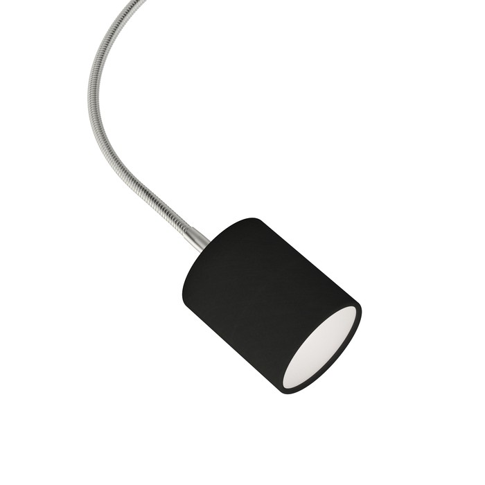LED lumină flexibilă de tavan pentru toate părțile cu abajur textil, LOYD LED I de negru nichel mat 230V 4.5W 3000K