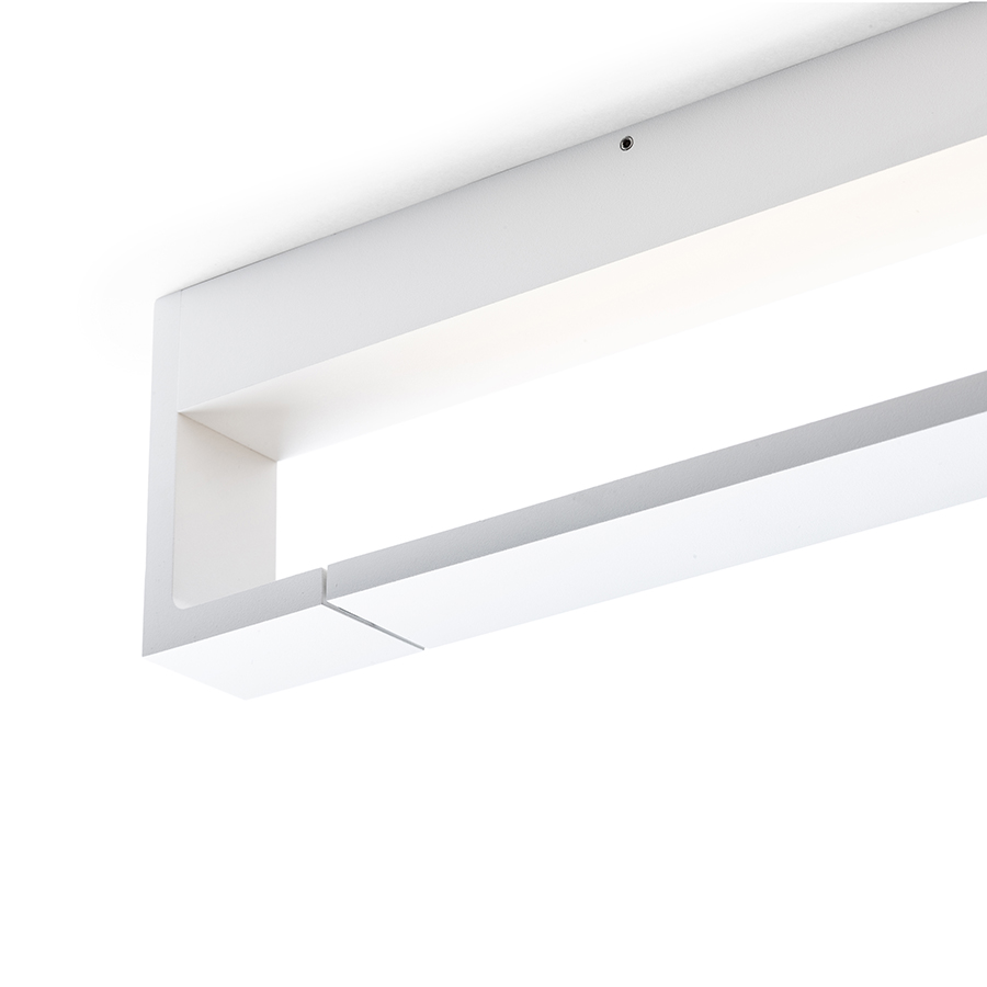 LED lumină lineară cu iluminarea jos potrivită pentru deasupra la oglindă, IMPERISO 60 alb 230V 18W IP44 3000K