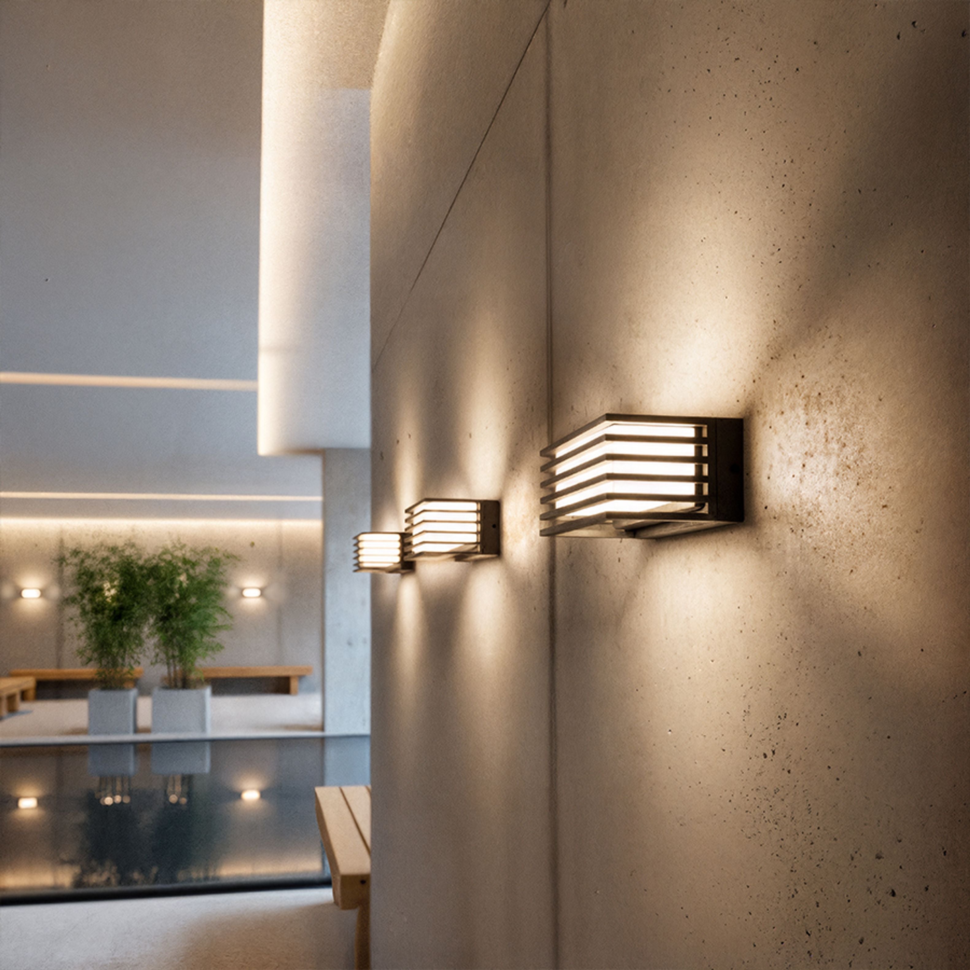 LED lumină pentru perete exterior, CLAIRE 14 de antracit acrilic mat 230V 6W IP54 3000K