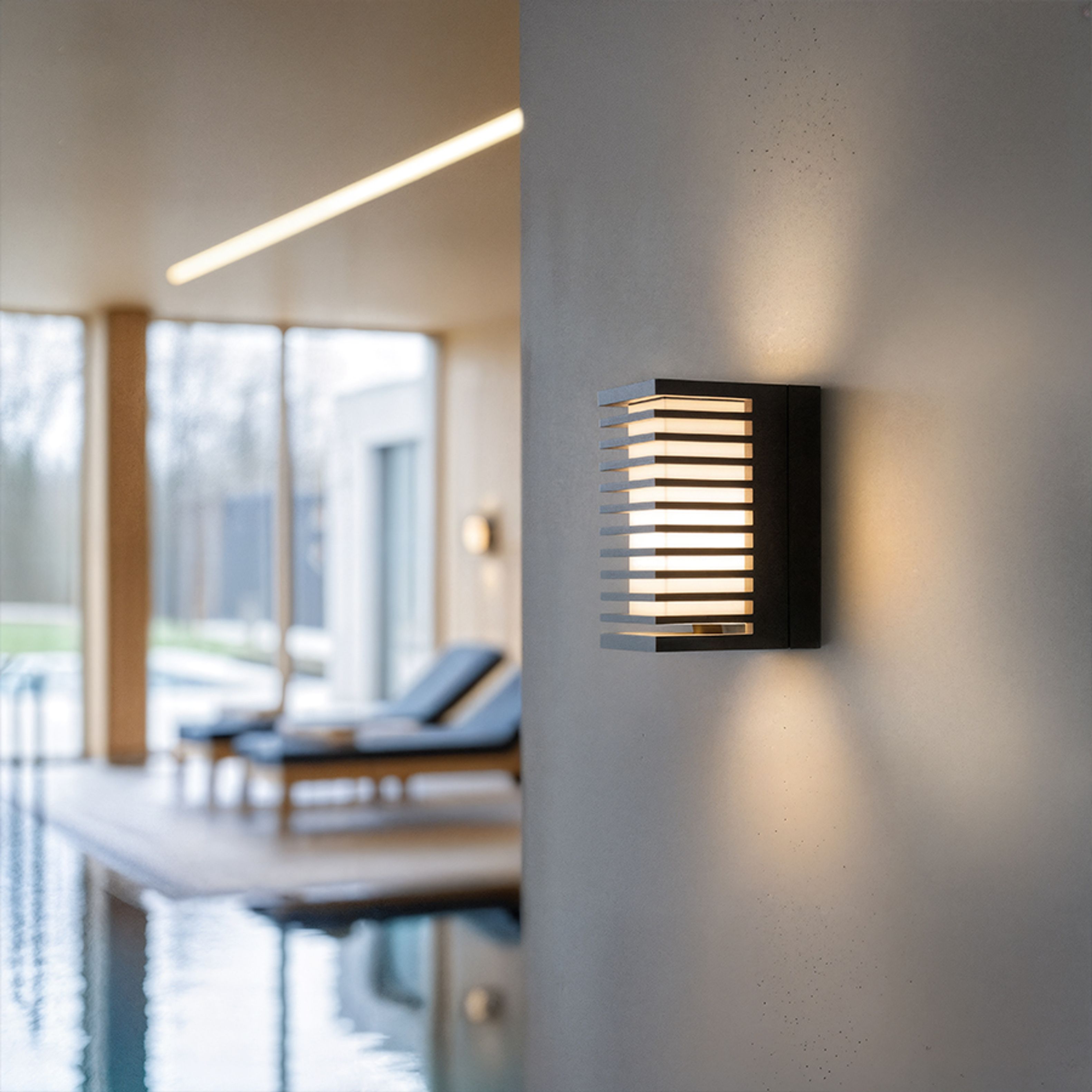 LED lumină pentru perete exterior, CLAIRE RC de antracit acrilic mat 230V 6W IP54 3000K